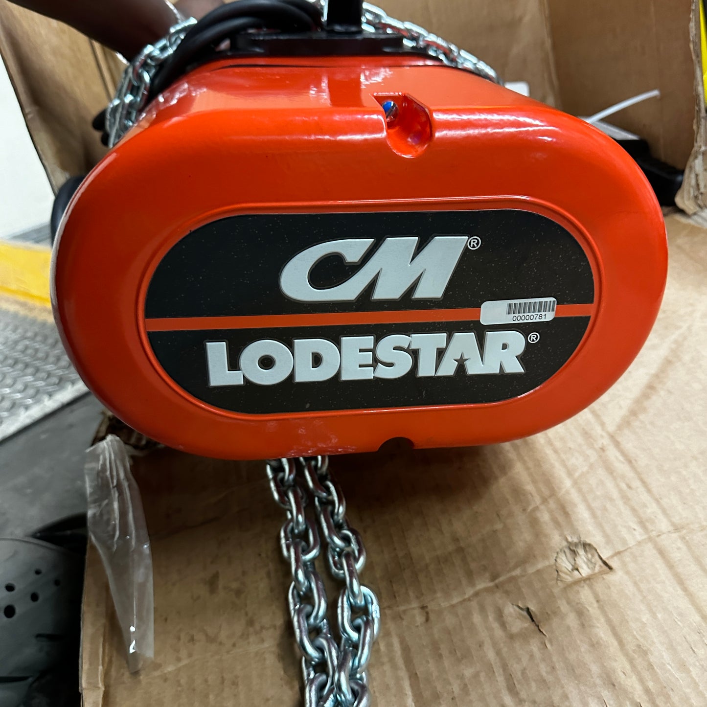 CM Loadstar Electric Chain Hoist w/ V2 Chain Stop Kit 2 Ton Max Model R (New)