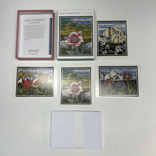 POMEGRANATE (20 PACK) Molly Hashimoto Wildflowers Notecards & Envelopes 4x6"