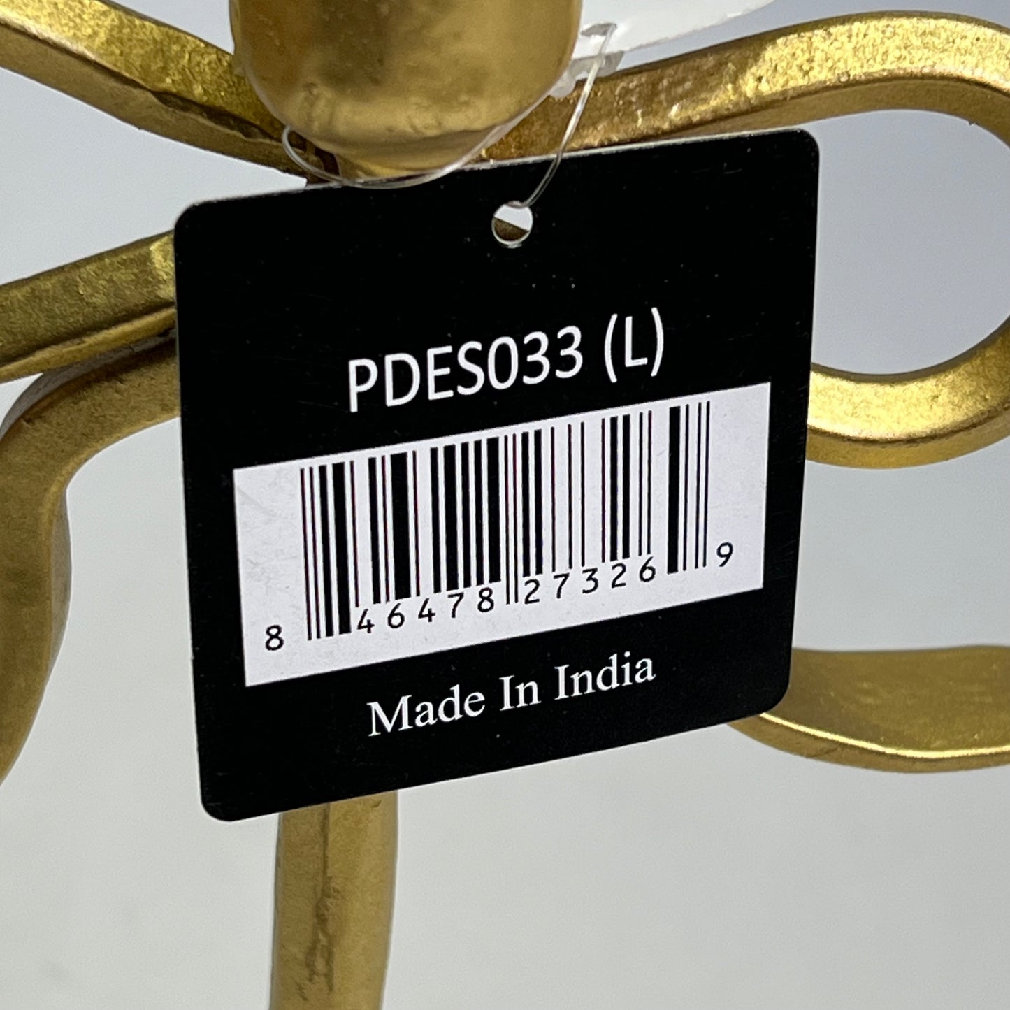 PD HOME (SET OF 3) Durable Iron Bow Candle Holders Assorted Sizes Gold 10947
