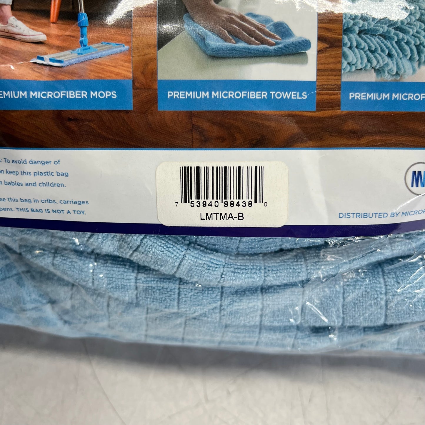 MICROFIBER WHOLESALE Professional Microfiber Mop 13" L X 6"W Blue LMTMA-B
