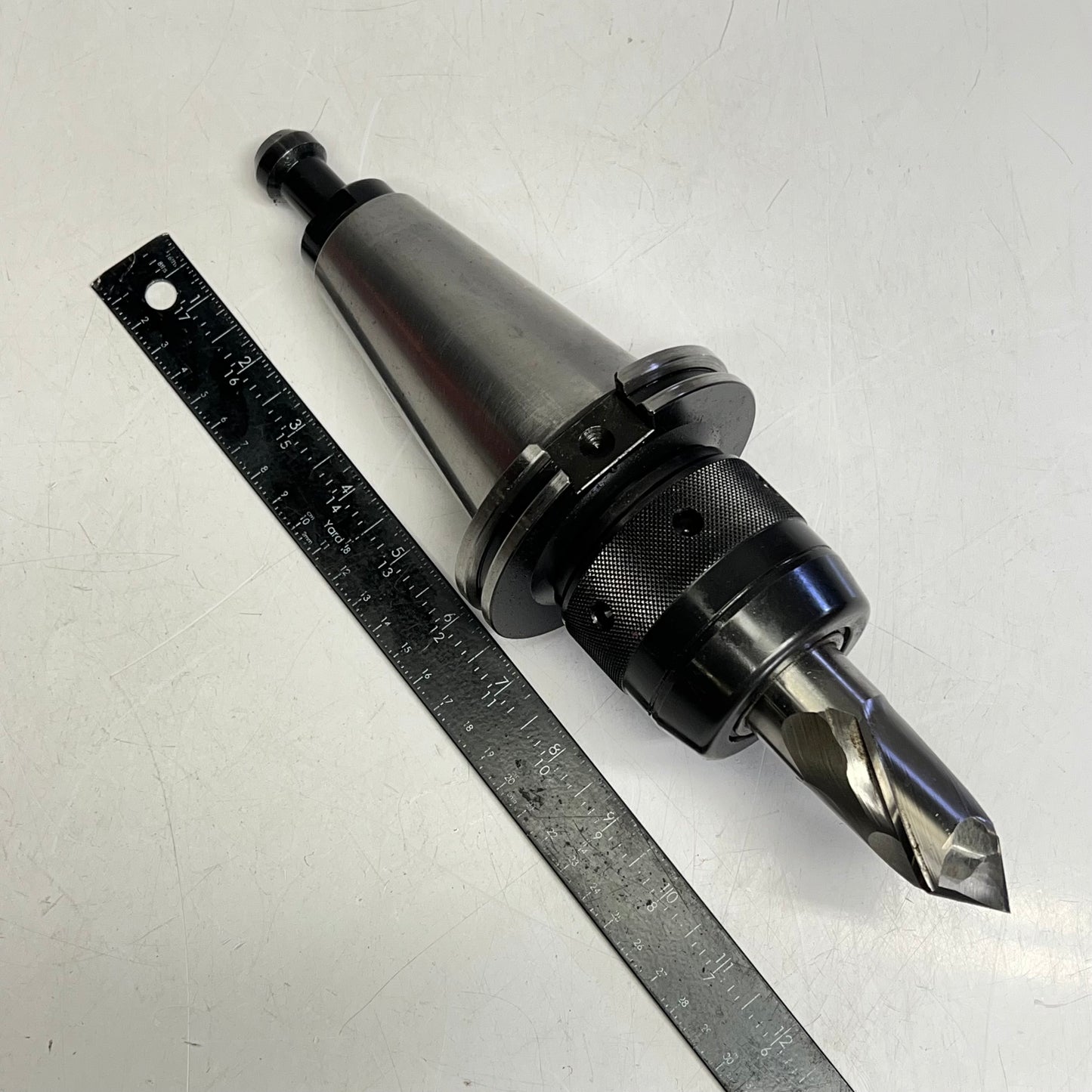 CAT 50 SS Tool Holder W/ Collet Chuck & Drill Bit ~ 1-1/4" 3.375 (Used)