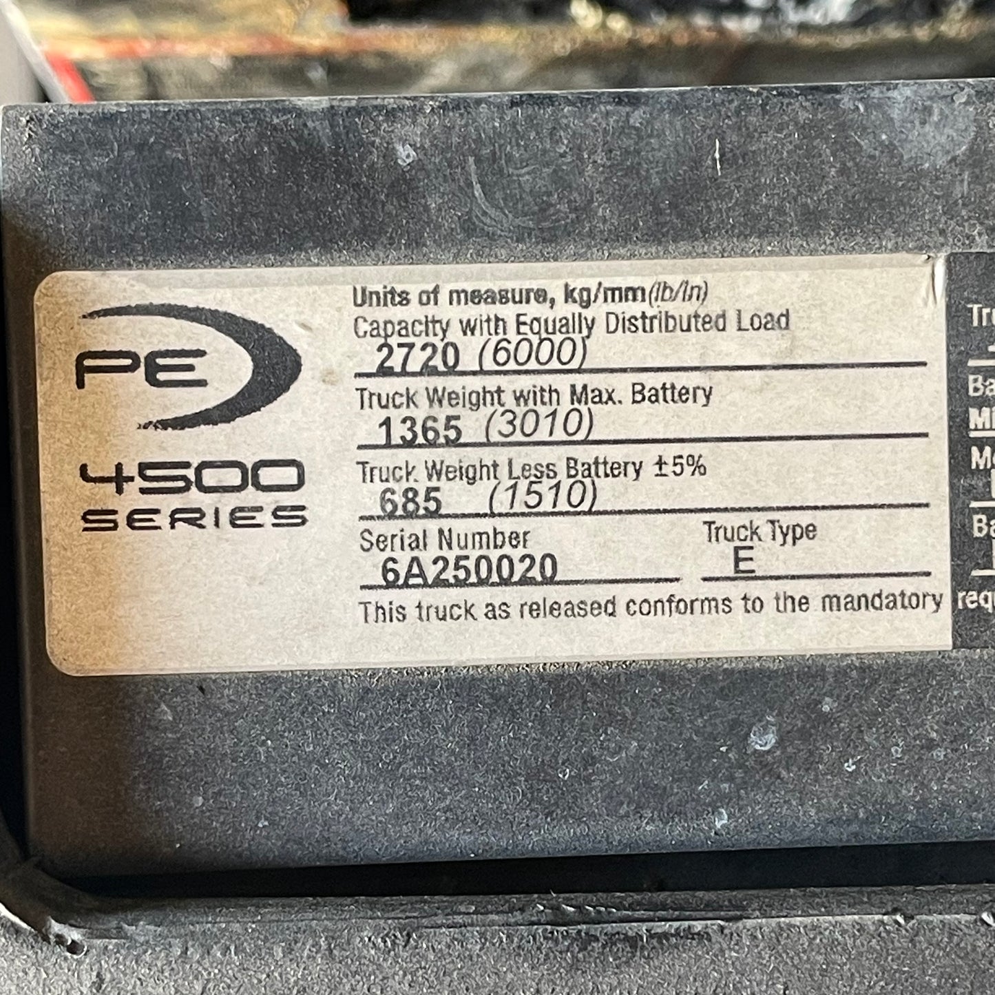 Z@ CROWN End Control Electric Pallet Jack PE 4500 Black & Grey (Used, Working)