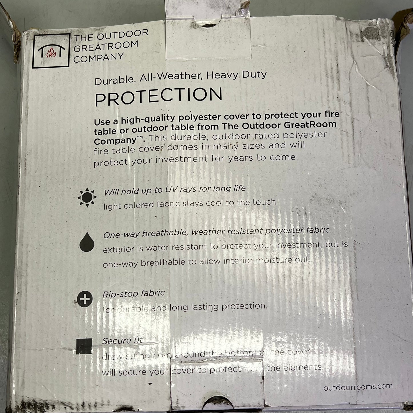 THE OUTDOOR GREAT ROOM Ripstop Fire Pit Burner Cover 52"x52"x22" Tan (As-is)