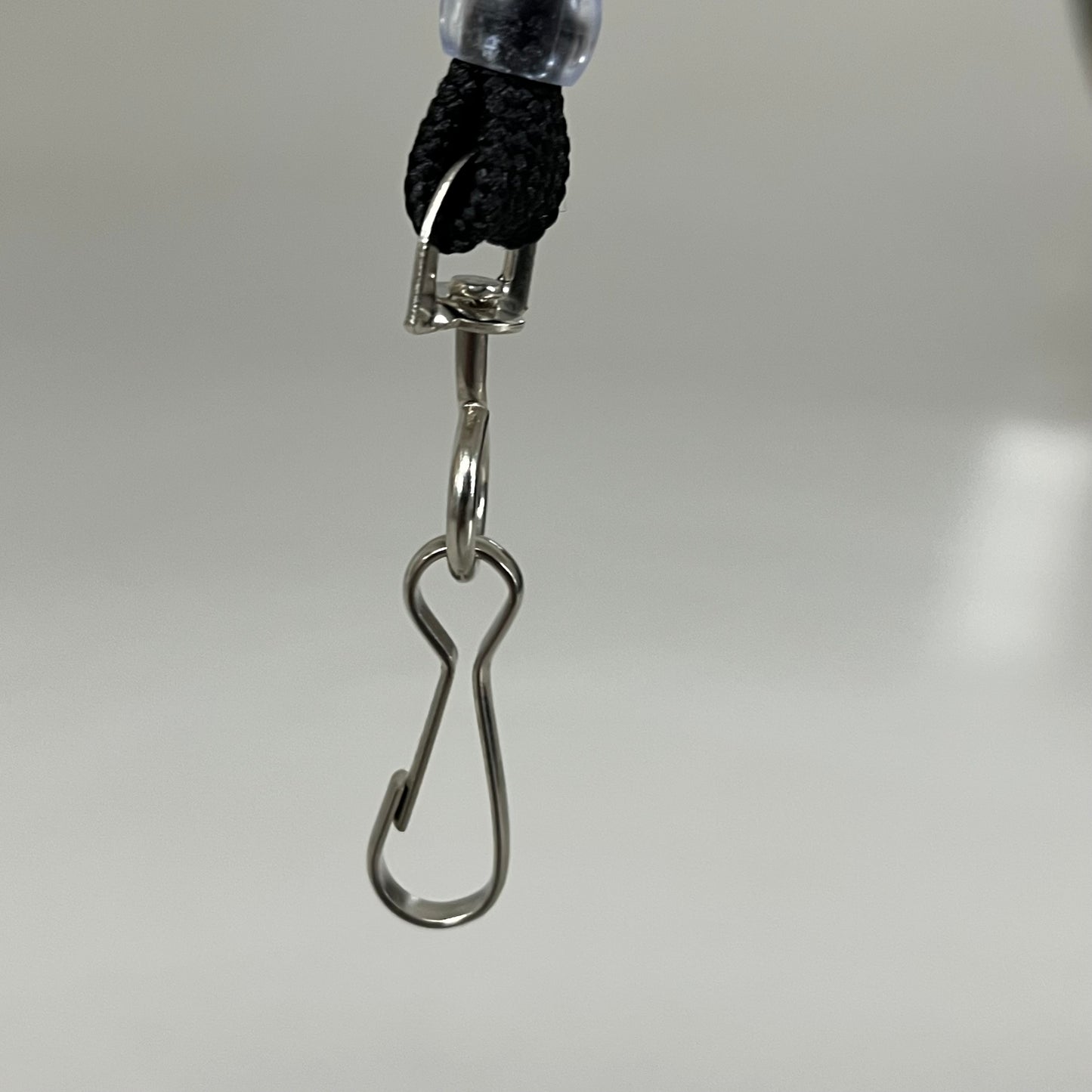 ZA@ UNBRANDED (100 PACK) Flat Lanyard w/ Swivel Hook 3/8" Black BL-34S-BLK