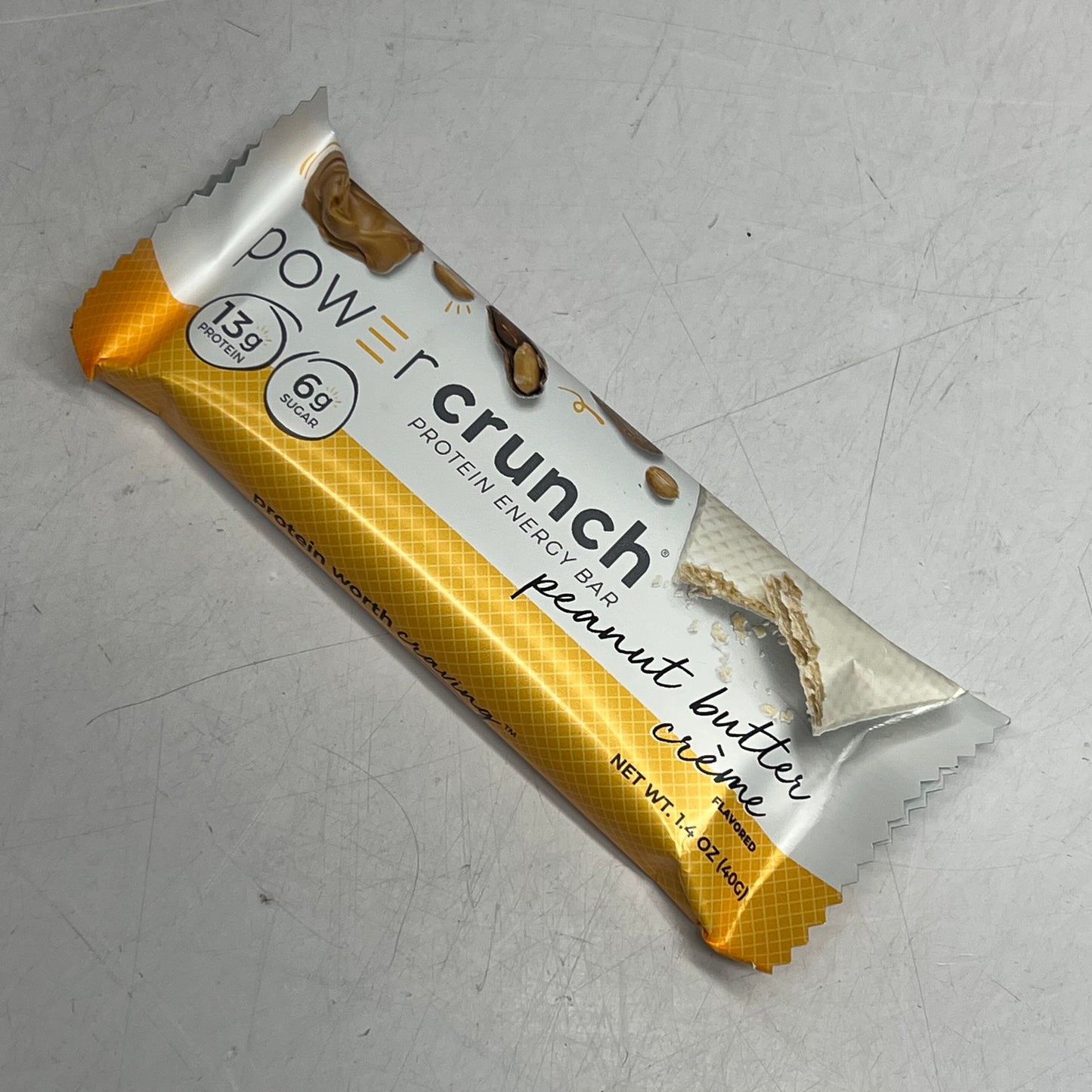 ZA@ POWER CRUNCH  (12 PACK) Wafer Whey Protein Energy Bar Pre/post Workout BB 07/26