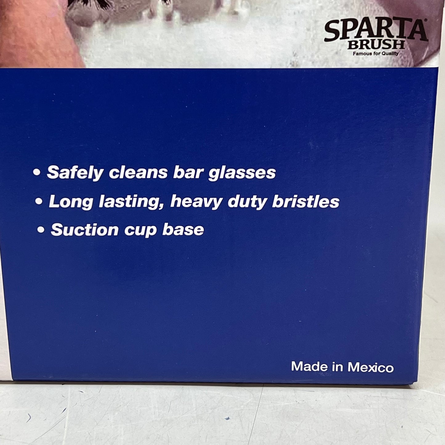 CARLISLE Sparta Heavy Duty Manual Triple Glass Washer 8" Black/White 4046103