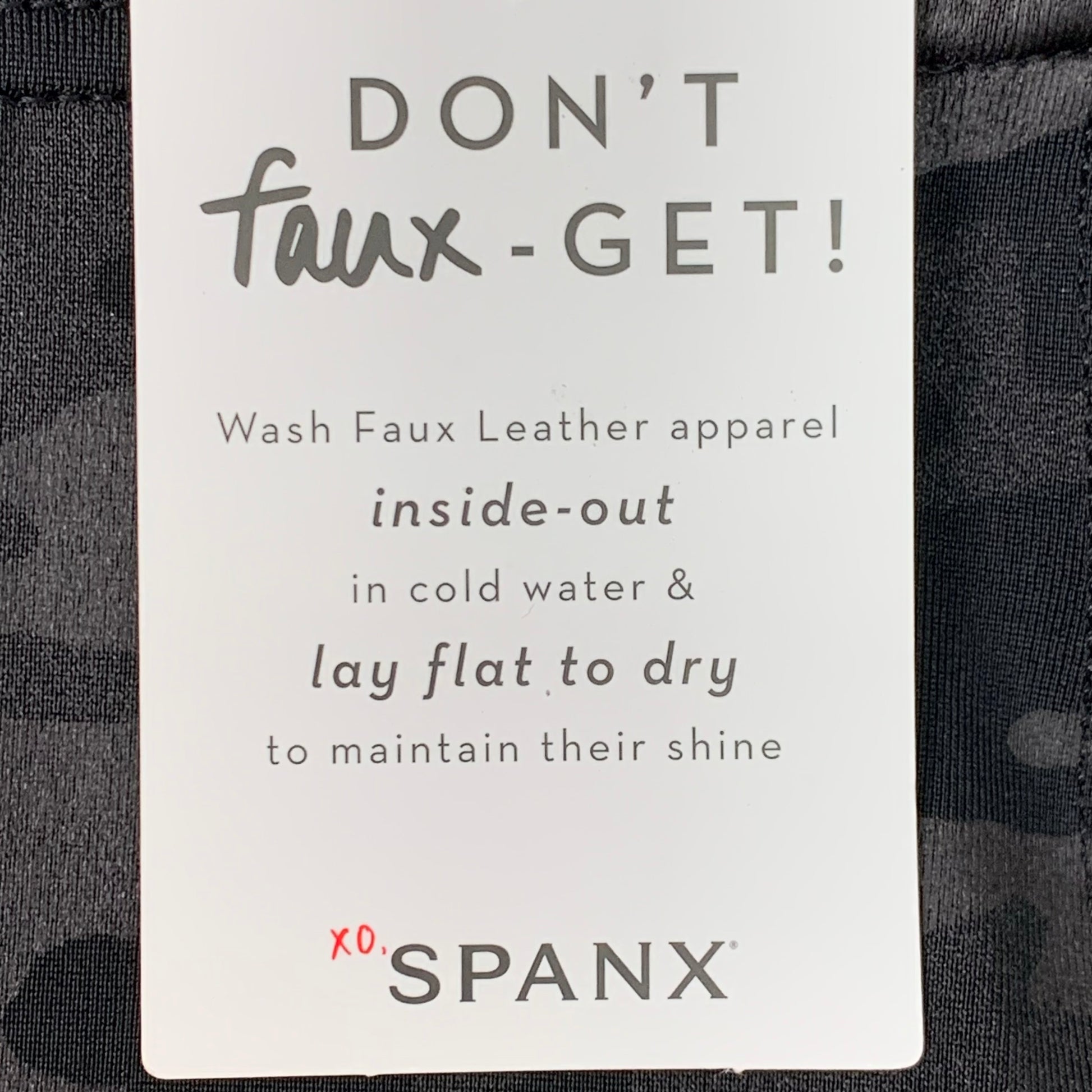 Spanx Faux Leather Camo Leggings Matte Black Size XS - $75 New With Tags -  From Bryan