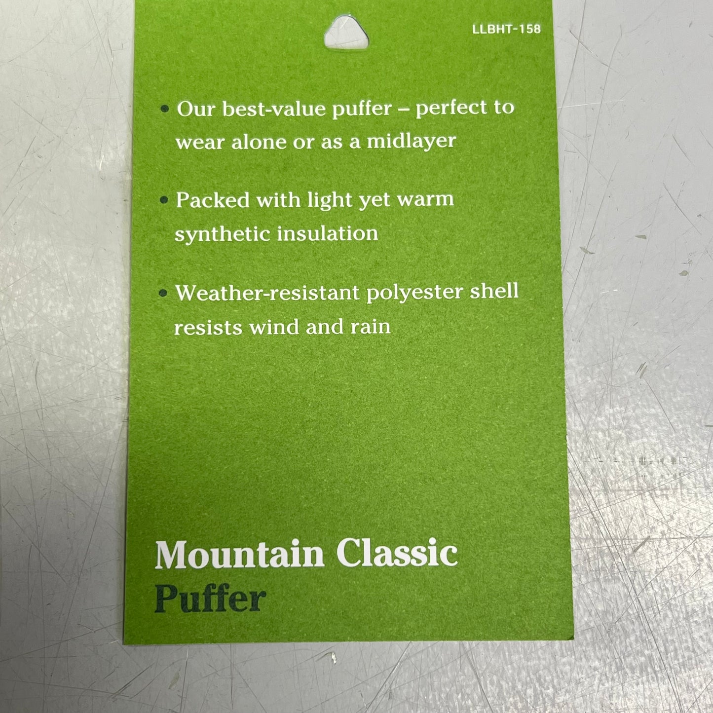 L.L. BEAN Mountain Classic Puffer Vest Women's Sz L Reg Shore/Paperwhite 513527