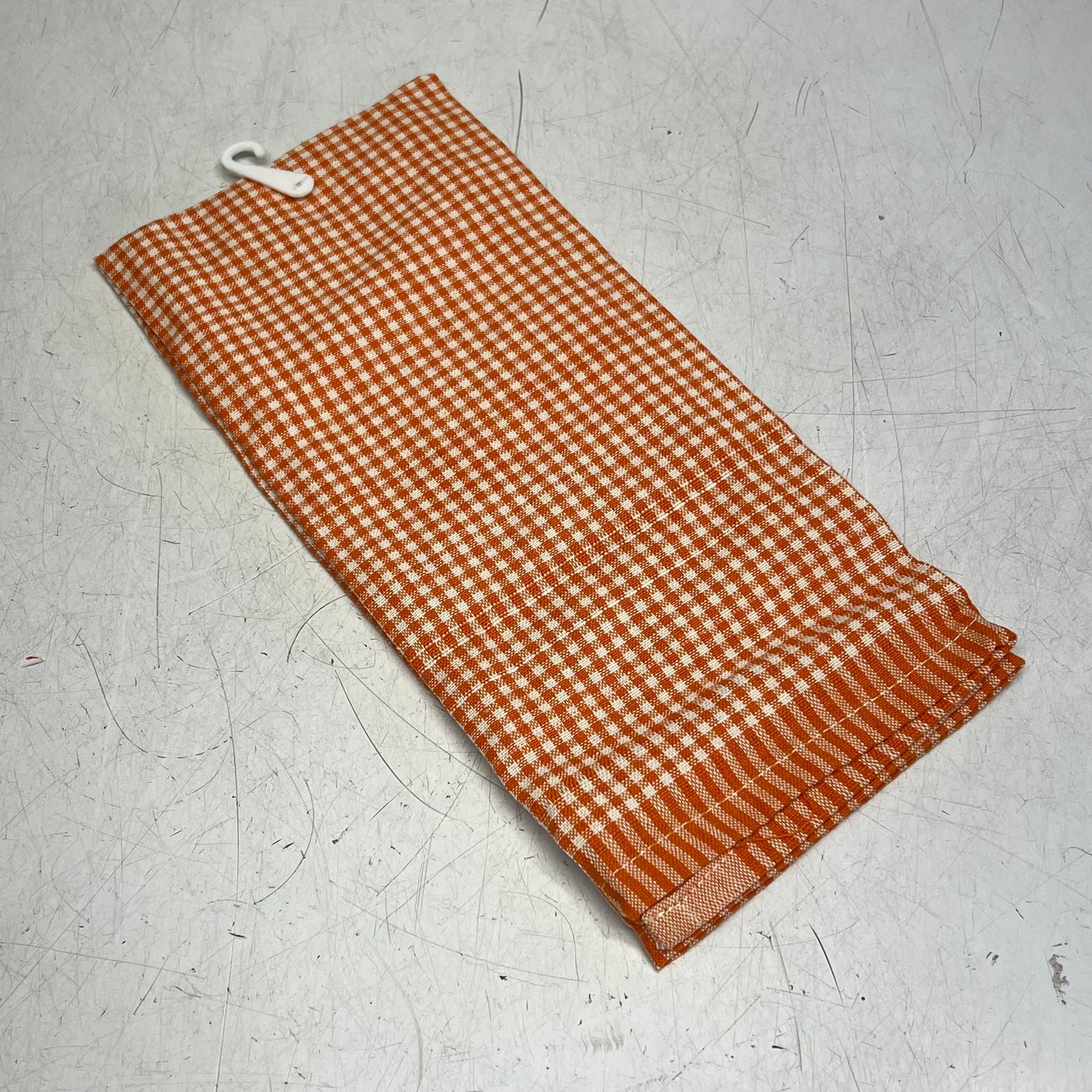 KANE KITCHEN (2 PACK) Kitchen Towels "Autumn Harvest" 16"x26" Orange Gingham