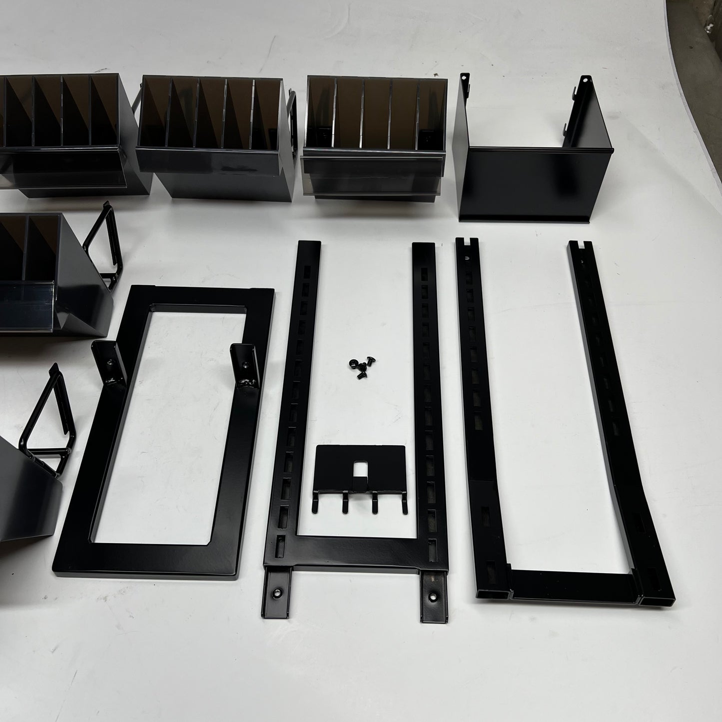 ZA@ (6 PACK) Retail Display Organizing Boxes for Brushes/art Supplies 6" Dark Grey