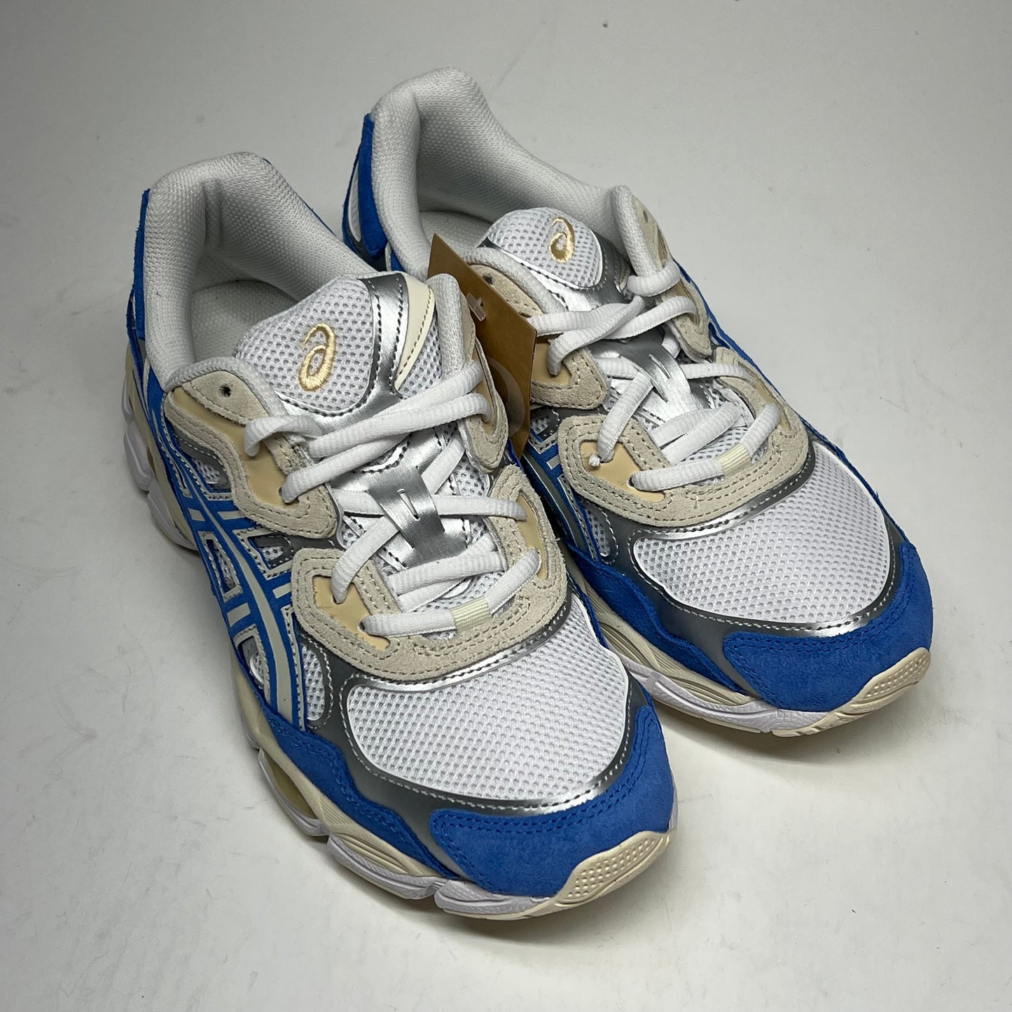 ASICS Gel-nyc Athletic Mesh Sneaker M Sz 7 W Sz 8.5 White/BlueCoast 1203A383-116