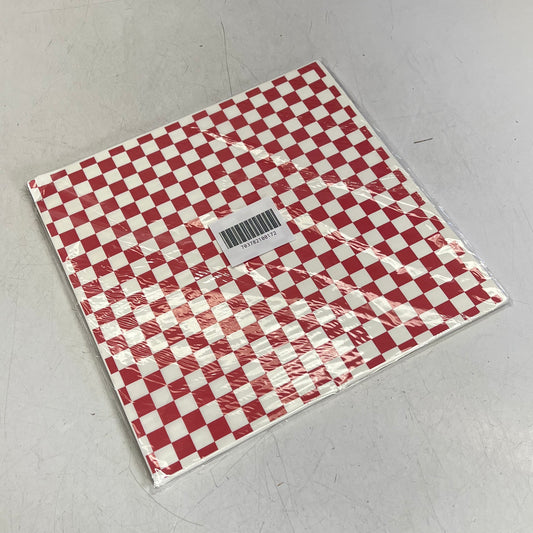 ZA@ (3000 PACK) Food Wrapping Paper  12"x12" Red/White Checkered