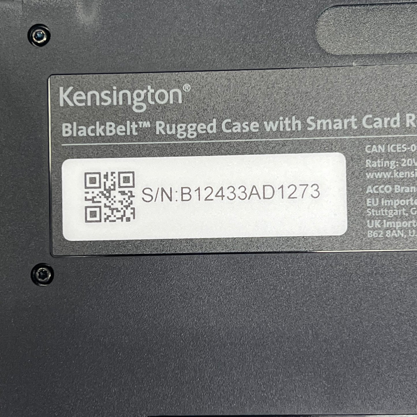 KENSINGTON  Blackbelt Rugged Case W/ CAC Reader For Surface Pro 9 K62539WW