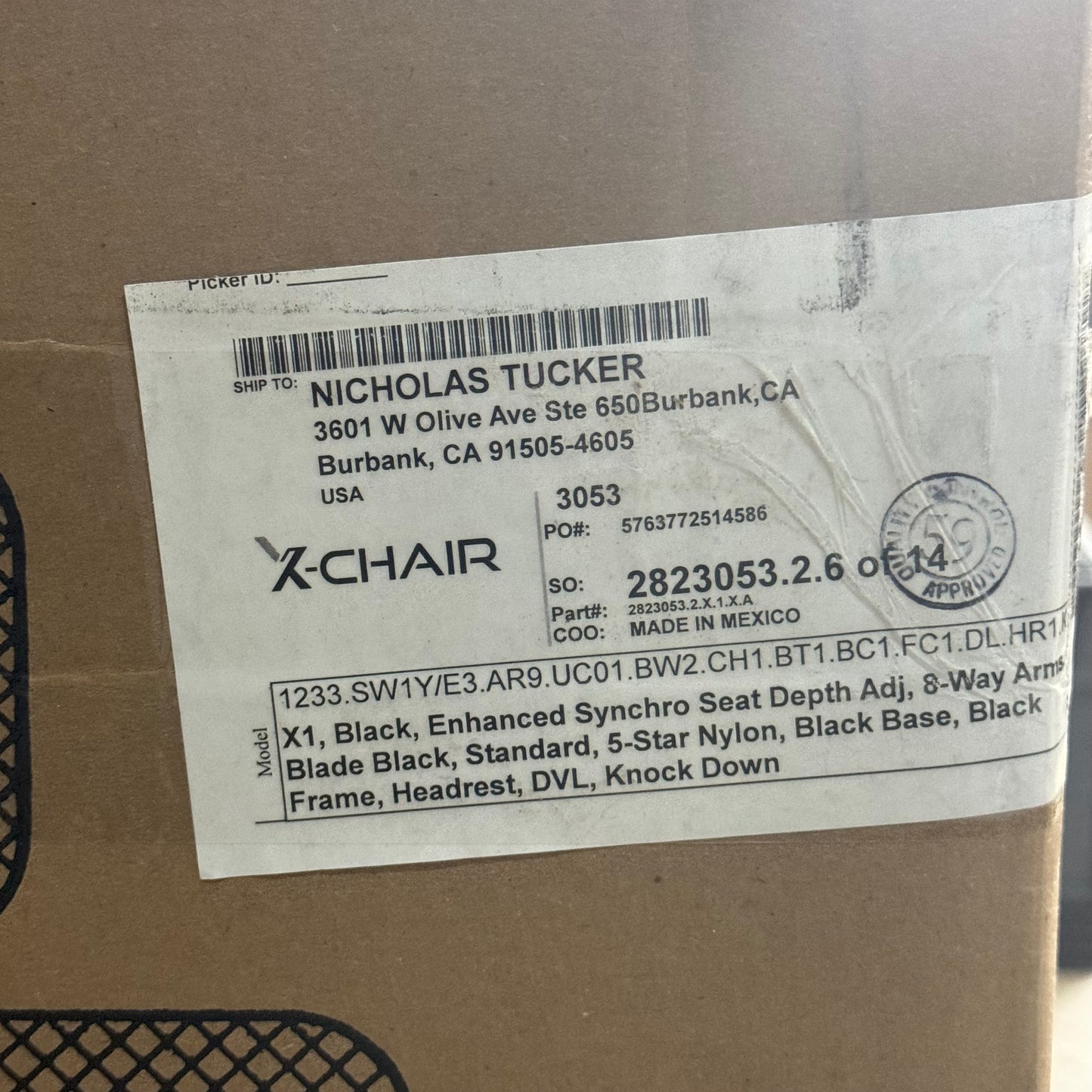 X-CHAIR X1 Flex Mesh Technology Office Chair Black