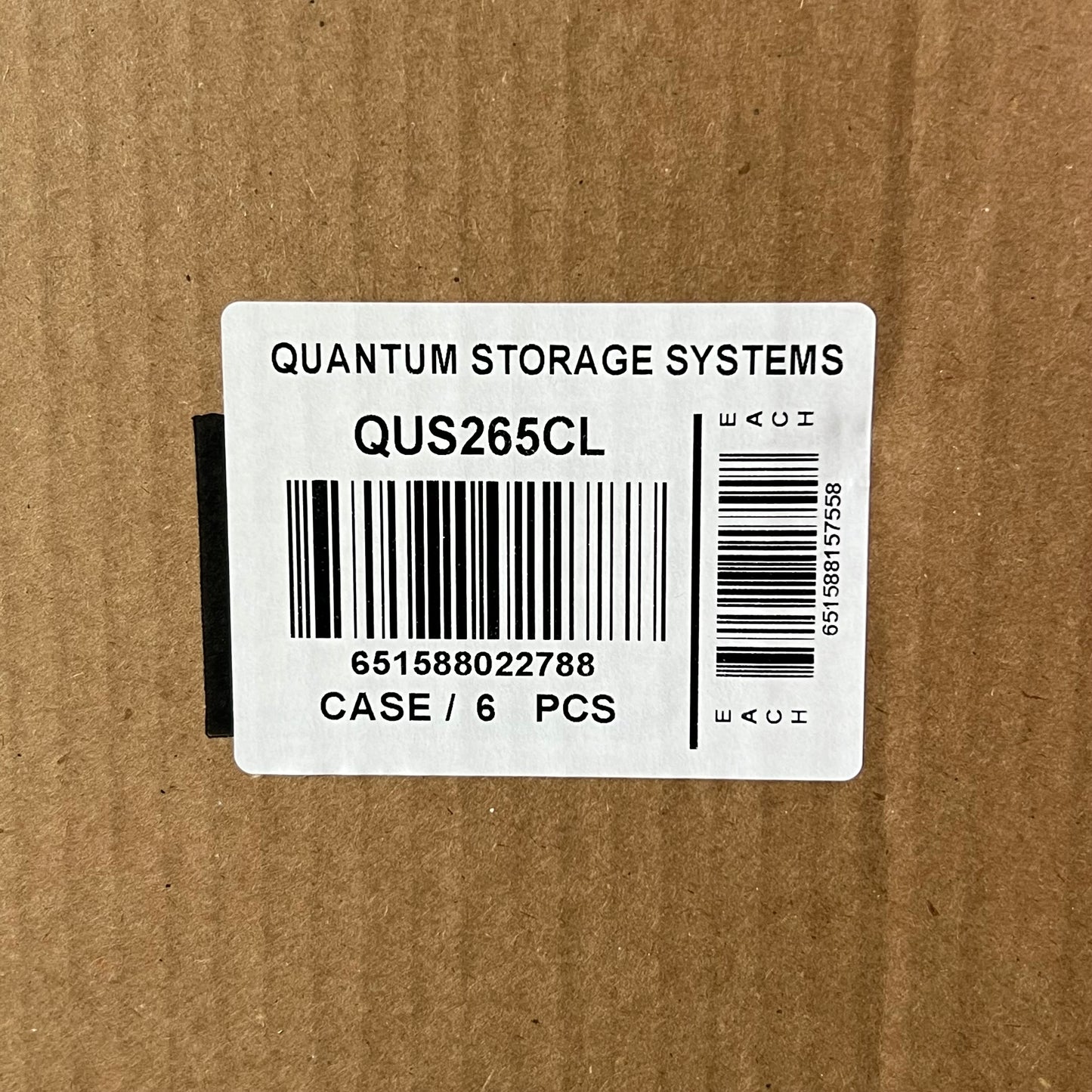 QUANTUM (6 PACK) Storage Systems Sz 8"W x 16"L x 9"H, QUS265CL