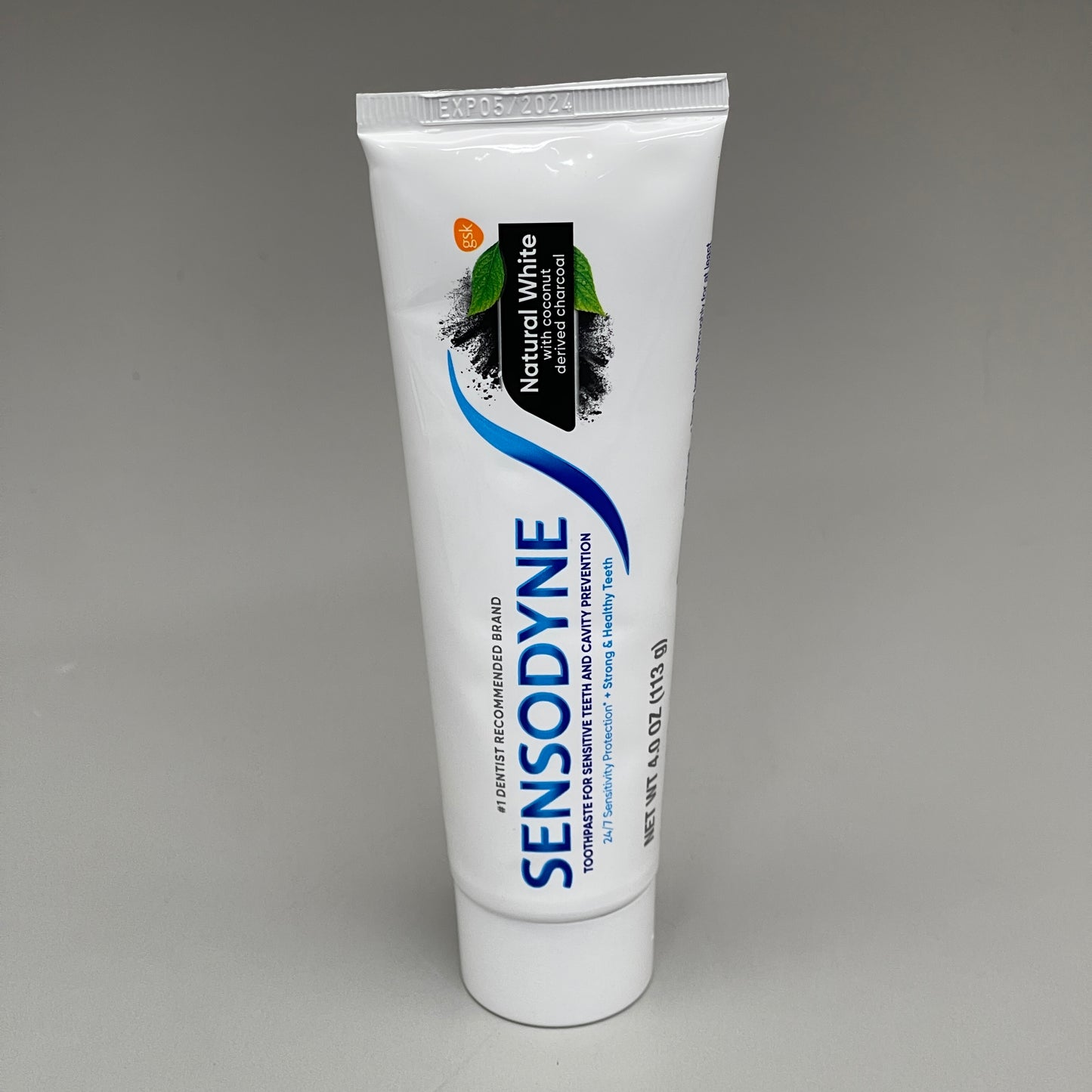 ZA@ SENSODYNE (12 PACK) Natural White Toothpaste w/Coconut Charcoal 4 oz Each EXPIRED 05/24