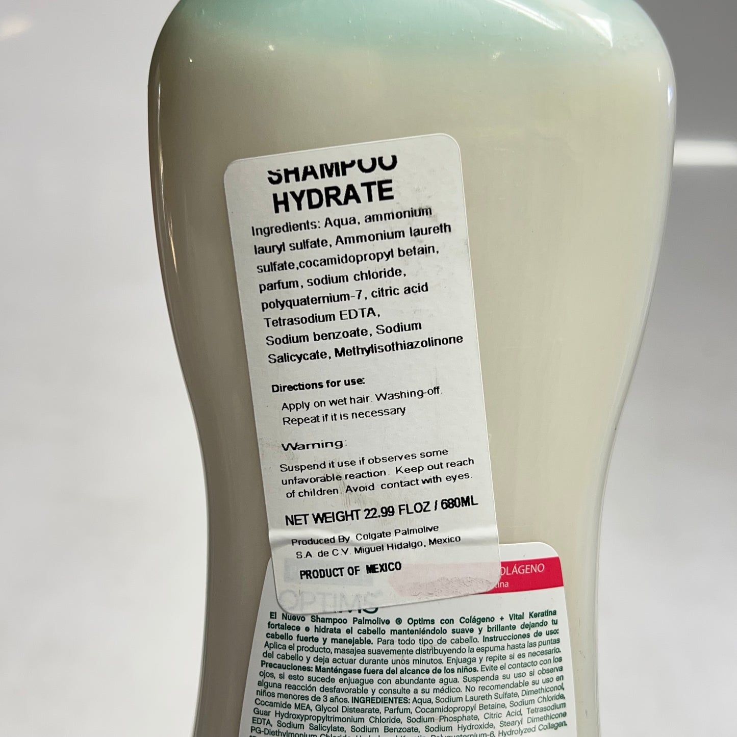 PALMOLIVE OPTIMS (2 PACK) Colageno + Vital Keratina Strengthening Shampoo 680 Ml