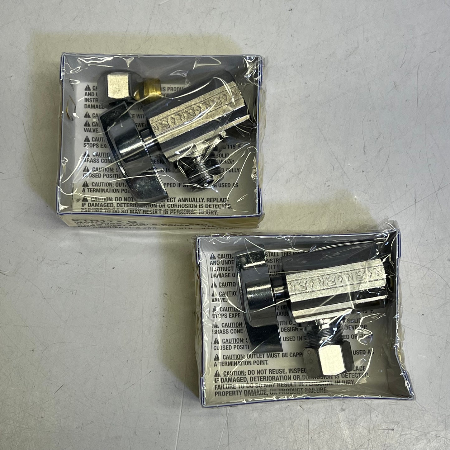 BRASSCRAFT (2 PACK) Iron Pipe Angle Ball Stop  1/2" FIP Inlet x 3/8" OD  KTR17XC