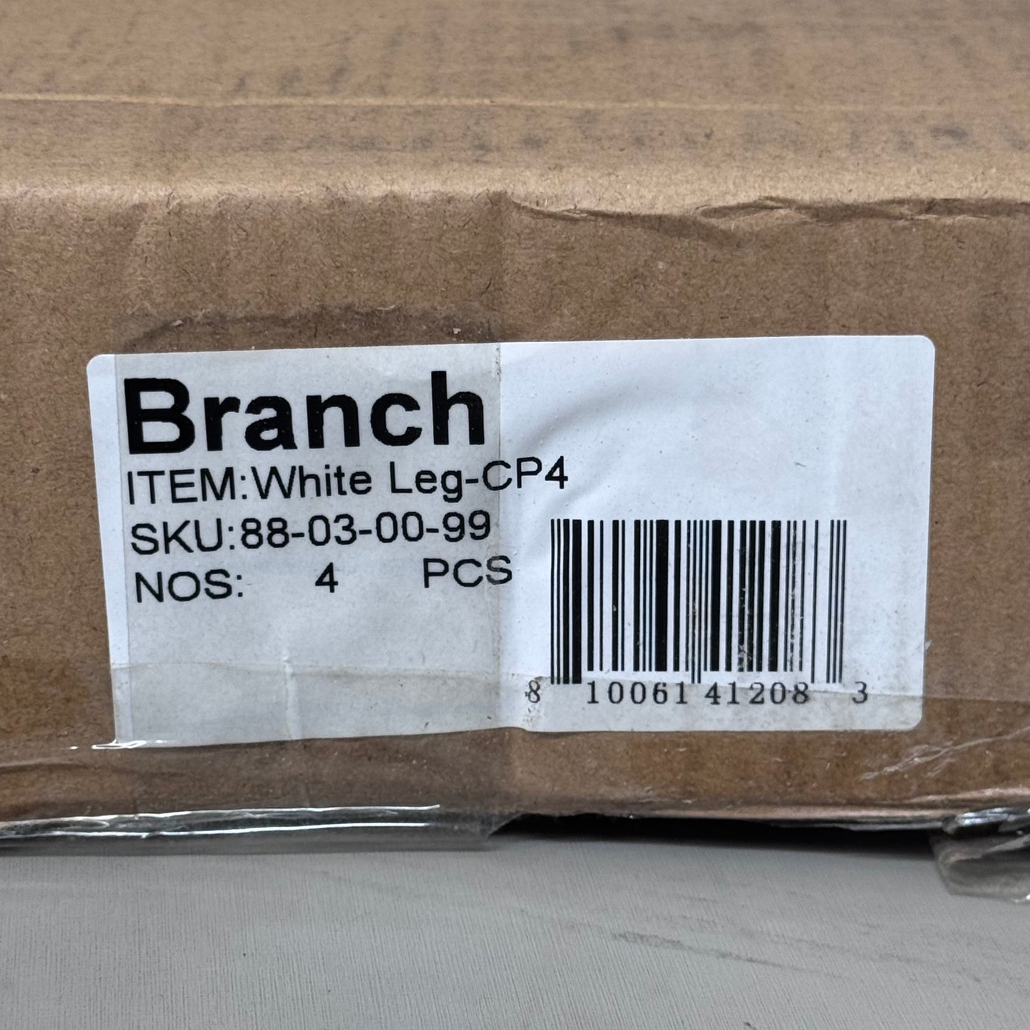 BRANCH (4 PACK) Legs CP4 Replacement Gripped Bottom 29" White 88-03-00-99