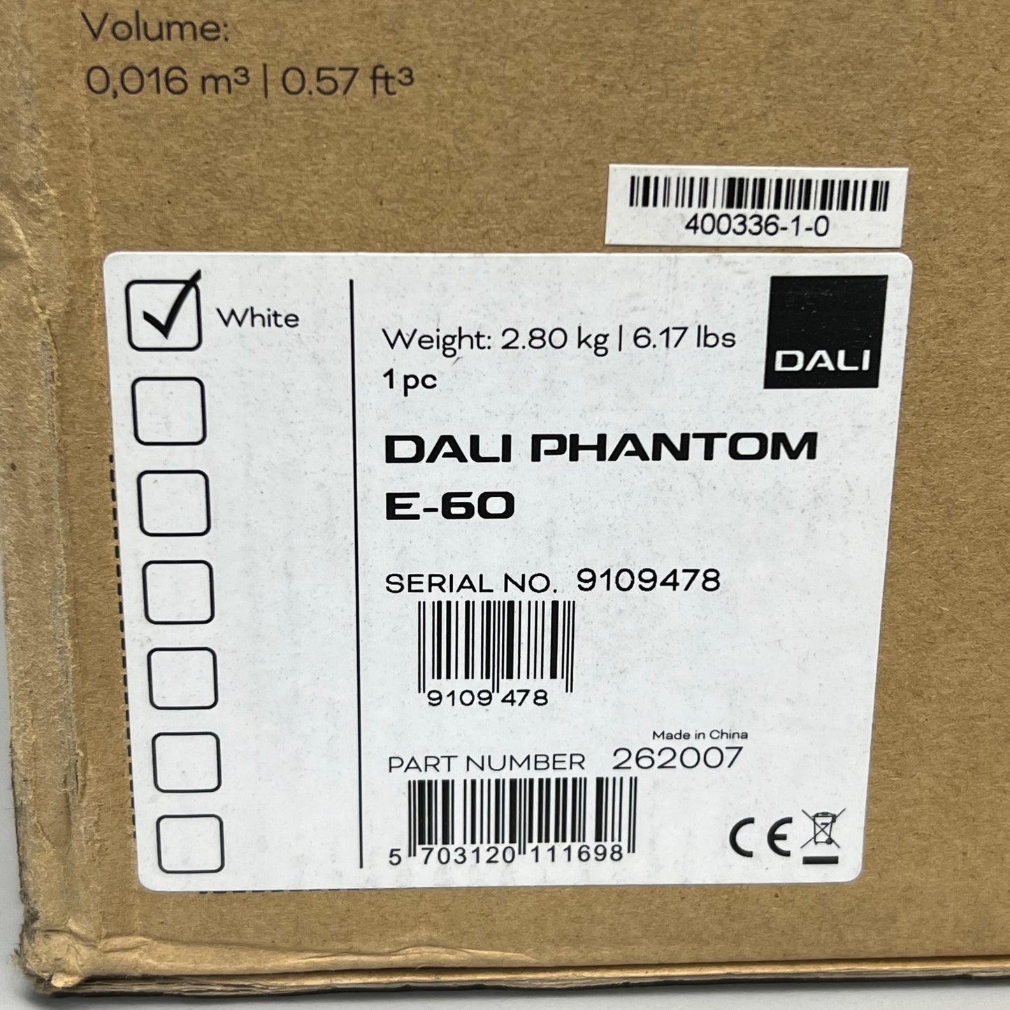 DALI PHANTOM In-Ceiling Stereo Speaker 12.6" White E-60 Danish Audiophile (New)