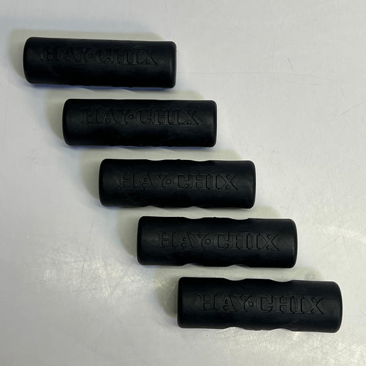 HAY CHIX (5 PACK) Rubberized Hoggle Cinch Rope Handle & Toggle 3.5" Black HC001
