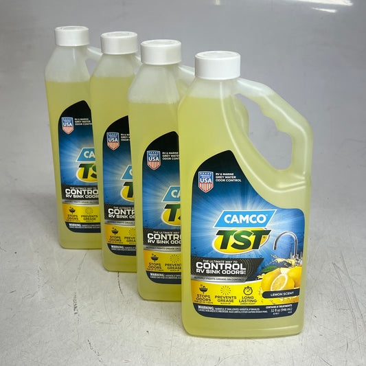 CAMCO (4 PACK) Tst Grey Water Control Rv Sink Odors Lemon Scent 32 fl oz 40252