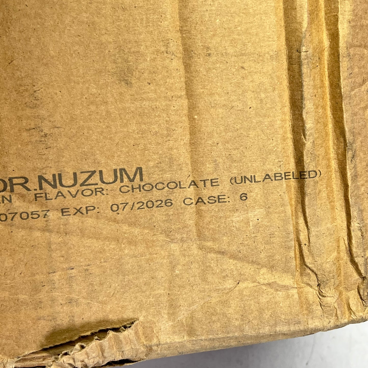 DR NUZUM Collagen Peptides Beverage Powder Chocolate Flavor 1 Lb Brown BB 07/26