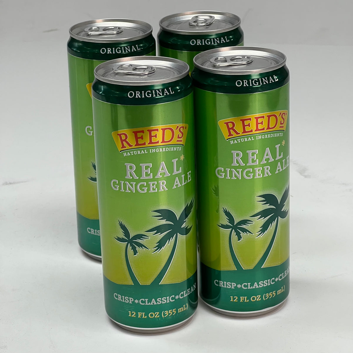 ZA@ REED'S (24 PACK) Real Ginger Ale 12 fl oz. Green BB 12/27