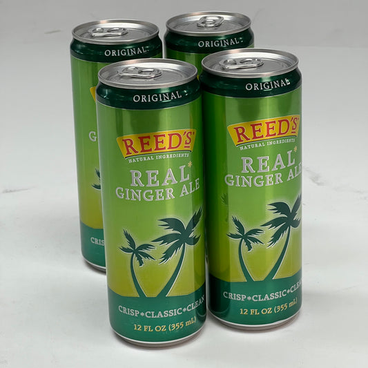 ZA@ REED'S (24 PACK) Real Ginger Ale 12 fl oz. BB 12/27