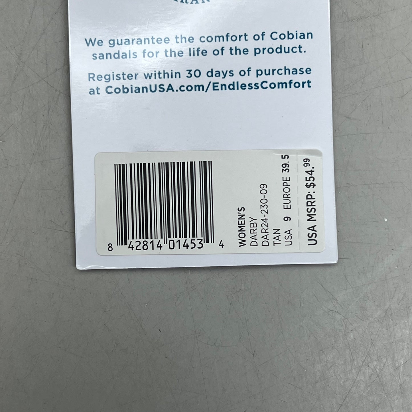 COBIAN Darby Synthetic Suede Strap Sandals Women's Sz 9, EU 39.5 Tan DAR24-230-9