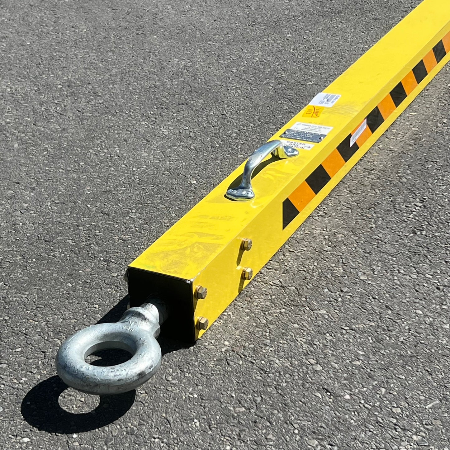 BRACKETT Yellow Guard Rail W/hook 130"H x 4"W x 4"L, TY-TB-FTD
