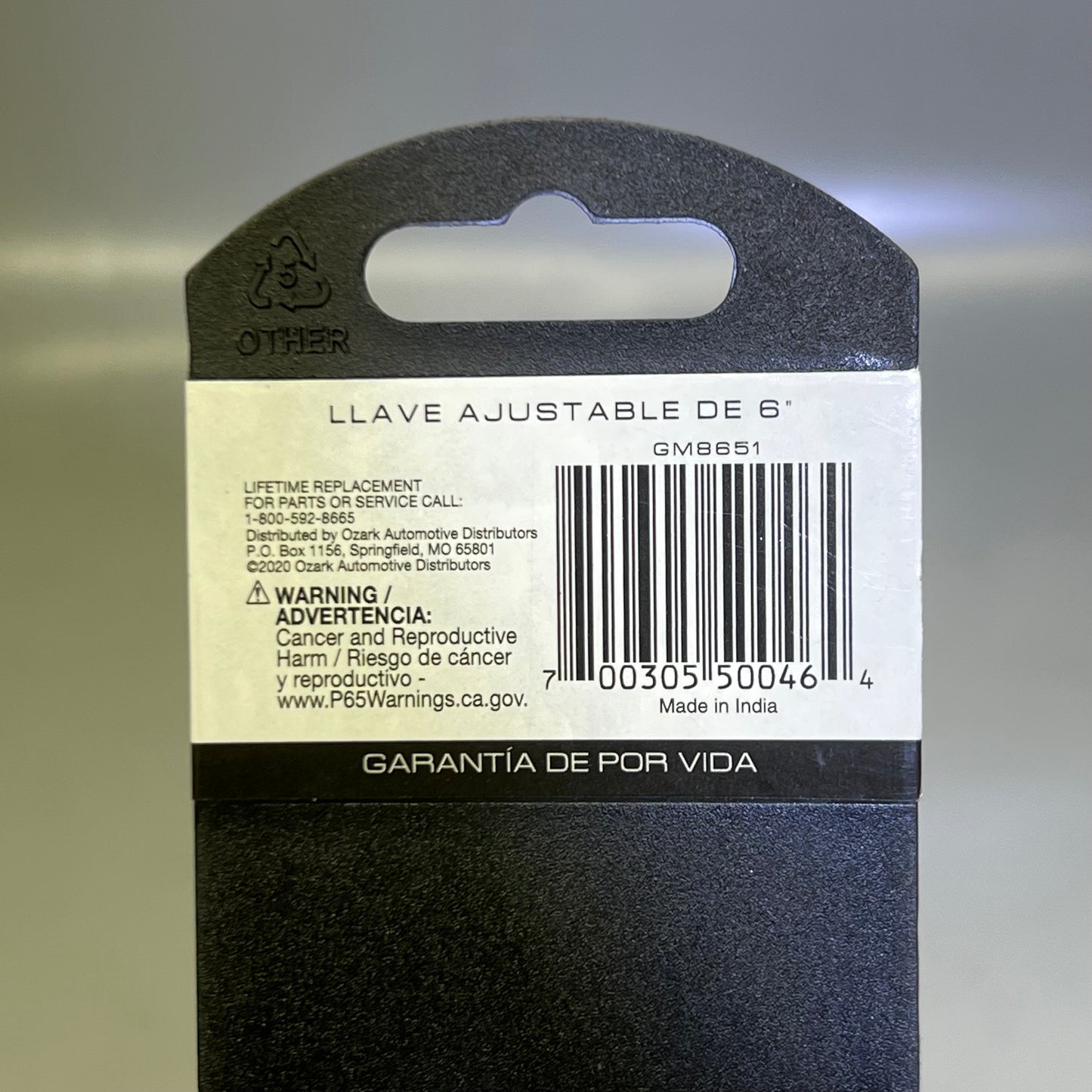 POWER TORQUE 6" Adjustable Wrench GM8651