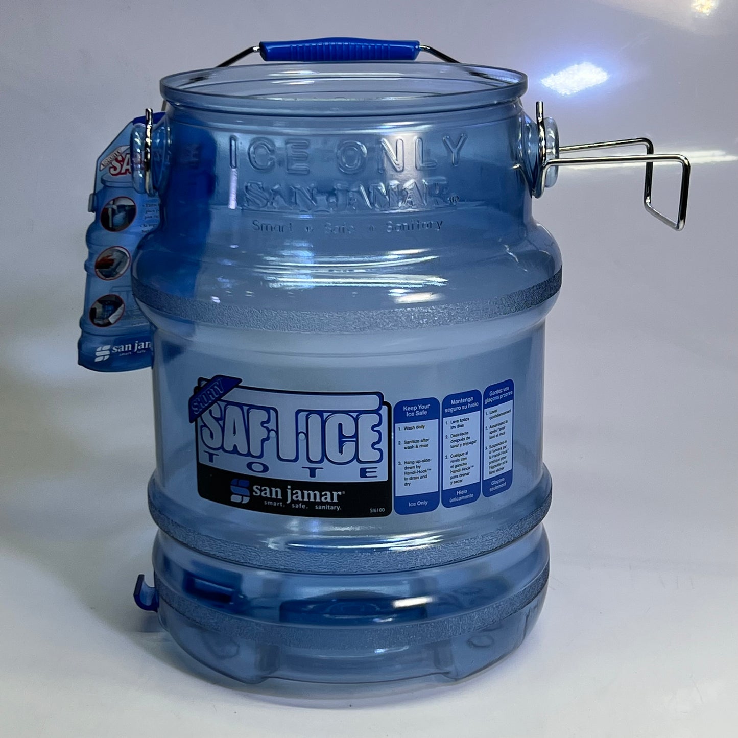 SAFTICE TOTE San Jamar Sanitary Tote to Transport Ice 5 Gal. SI6100