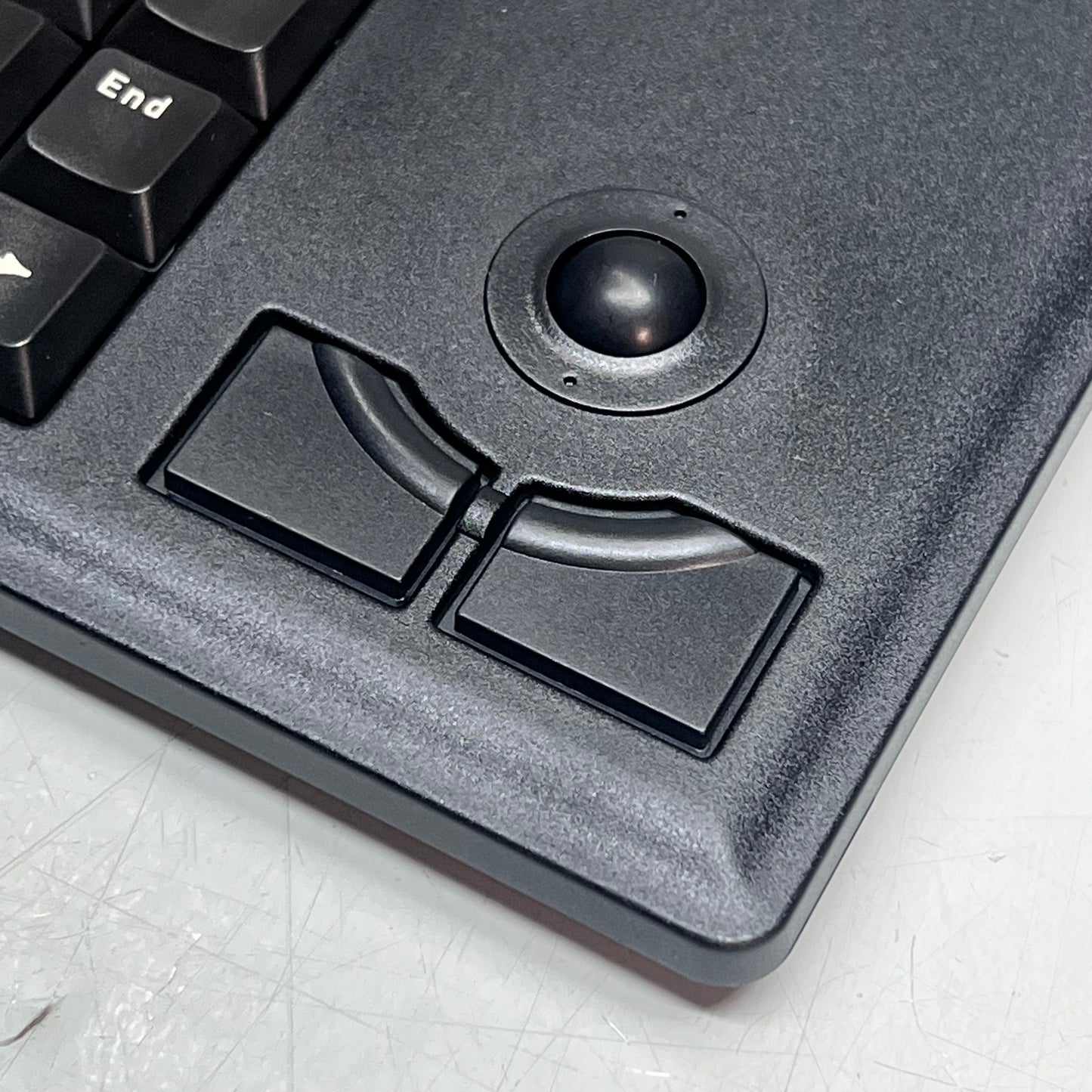 CHERRY Compact Keyboard W/ Trackball & Mouse Buttons 83 Key  Black G84-4400