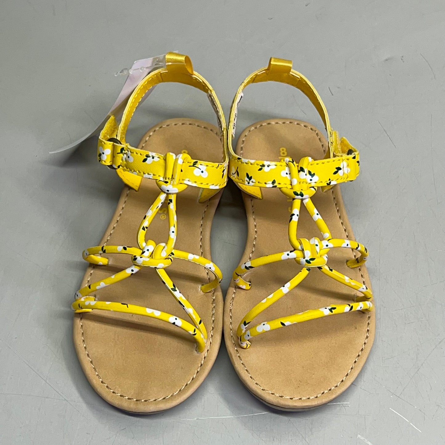 CARTER'S Earla Knot Toddler Sandal Shoe Girl's Sz 8 Yellow CS21V02B