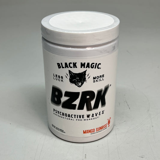 BLACK MAGIC BZRK Psychoactive Waves Preworkout Mango Sunrise Flavor 25 Servings