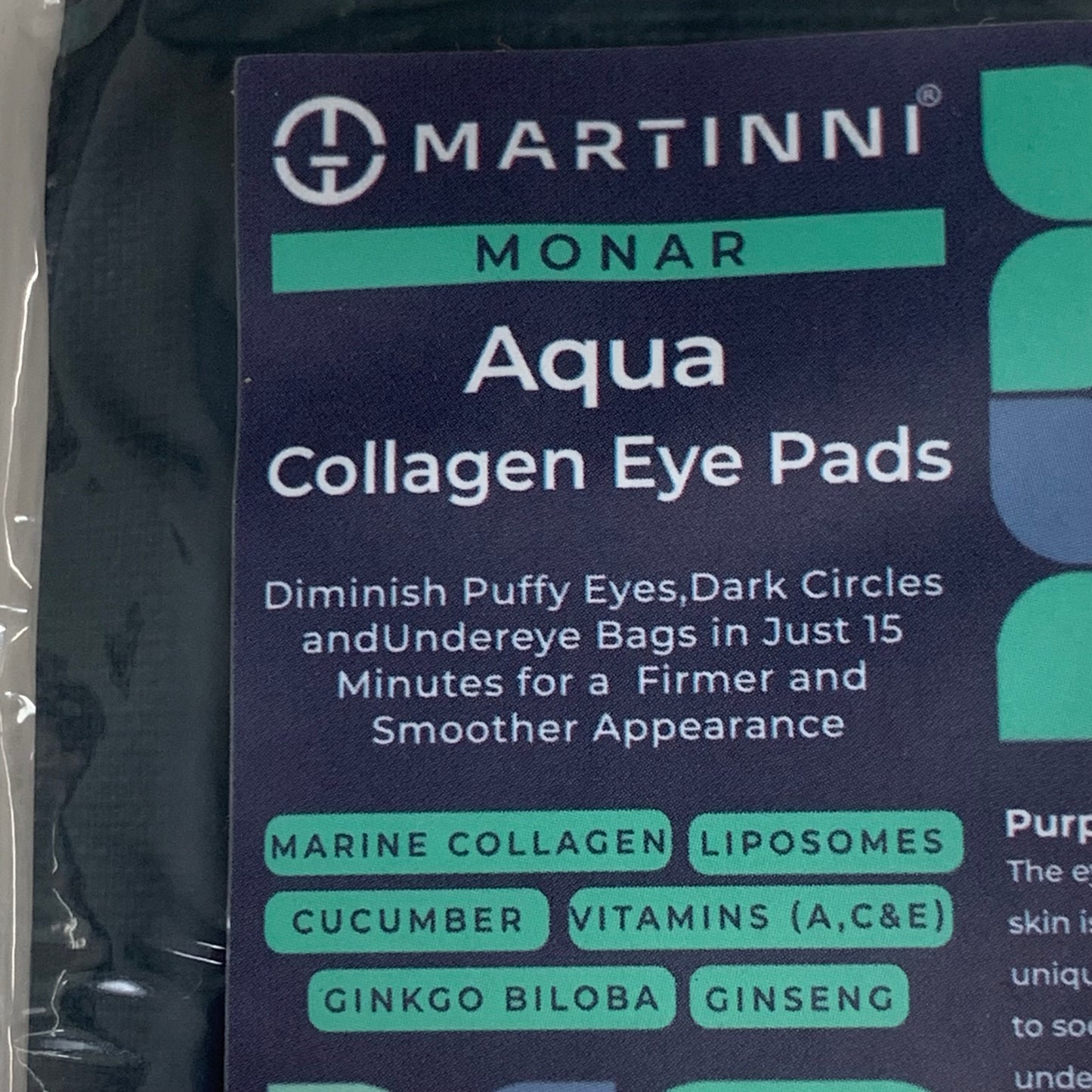 MARTINNI (5 PACK) Monar Aqua Collagen Eye Pads Diminish Puffy Eyes BB 06/2025