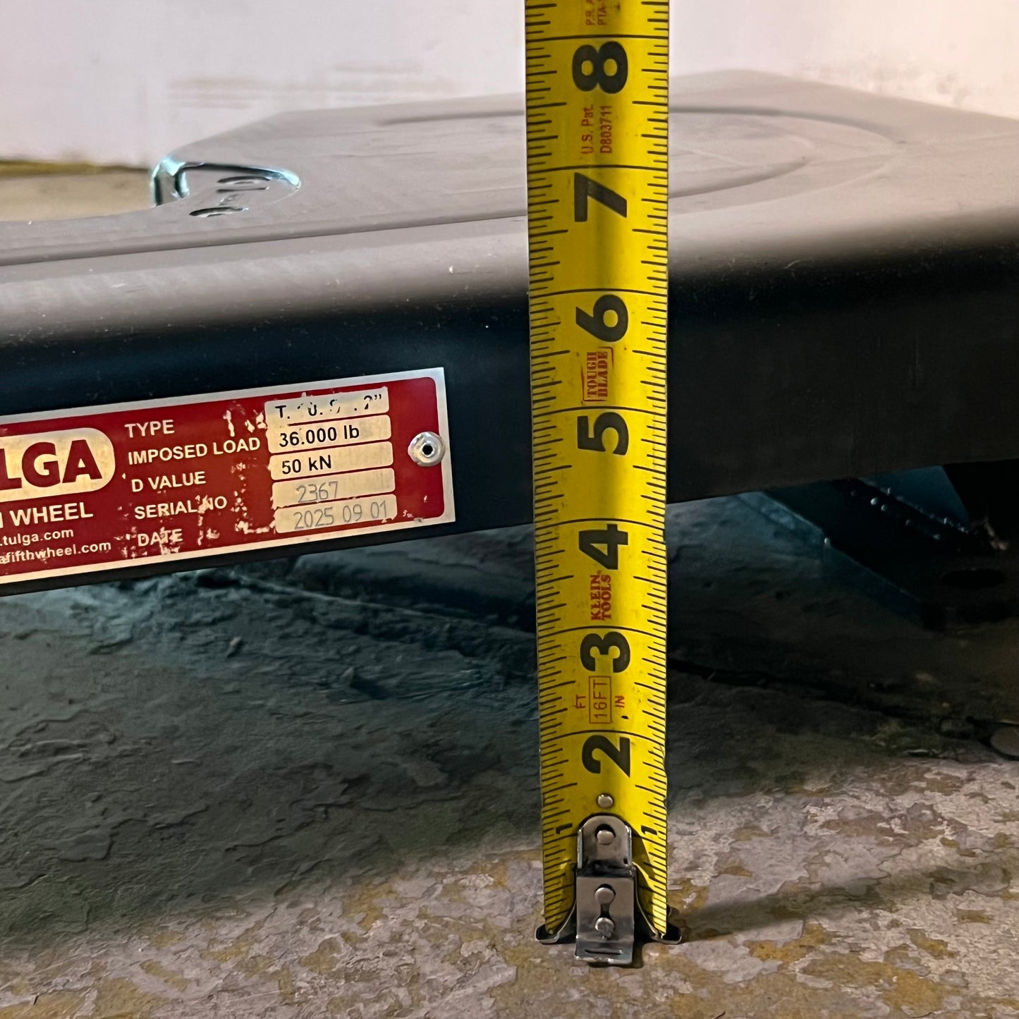 TULGA T10 Fifth Wheel Hitch 36k for Chassis Sz 21"W x 27"L x 6"H