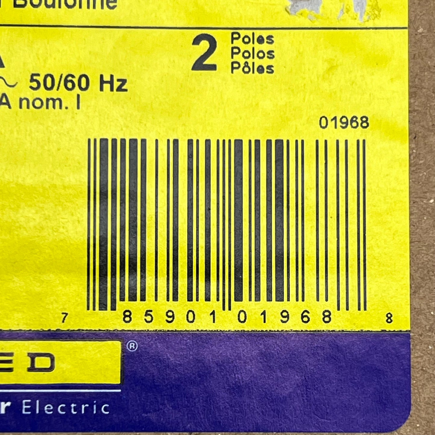 SQUARE D 100Amp Circuit Breaker Bolt-On 2 Pole 240 Volt QOB2100