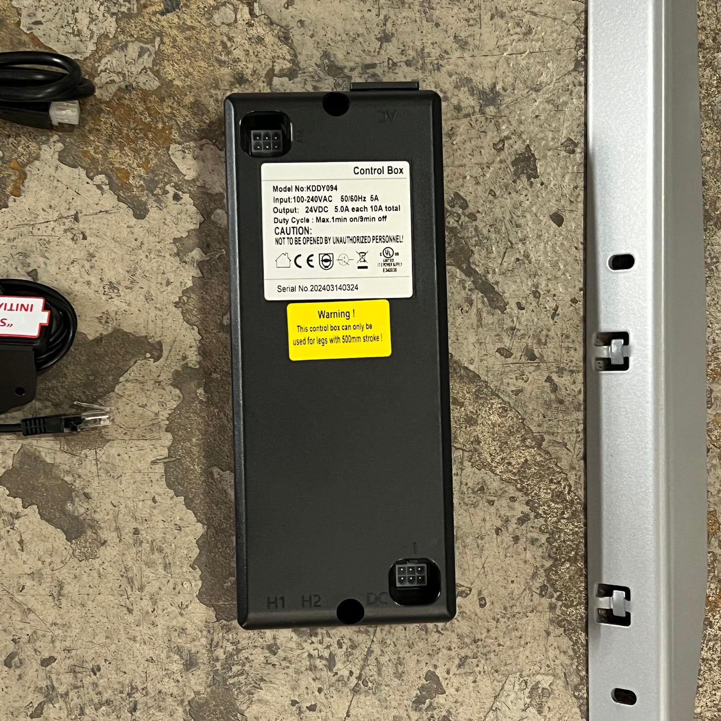 SIT ON IT Adjustable Desk Legs C-Leg Type w/ Motor (NO TABLETOP) Silver 80-016045-01