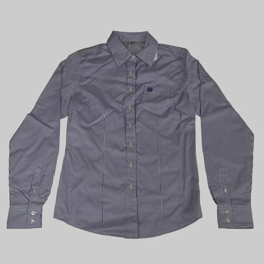CINCH Long Sleeve & Shirt Tail Stripe Button Down Top Women's SZ M Purple MSW9164087