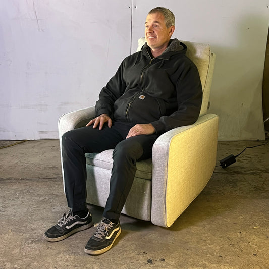 GRACO Teddi Charging Power Recliner Swivel Glider Steel Basketweave 06511-31X-FC