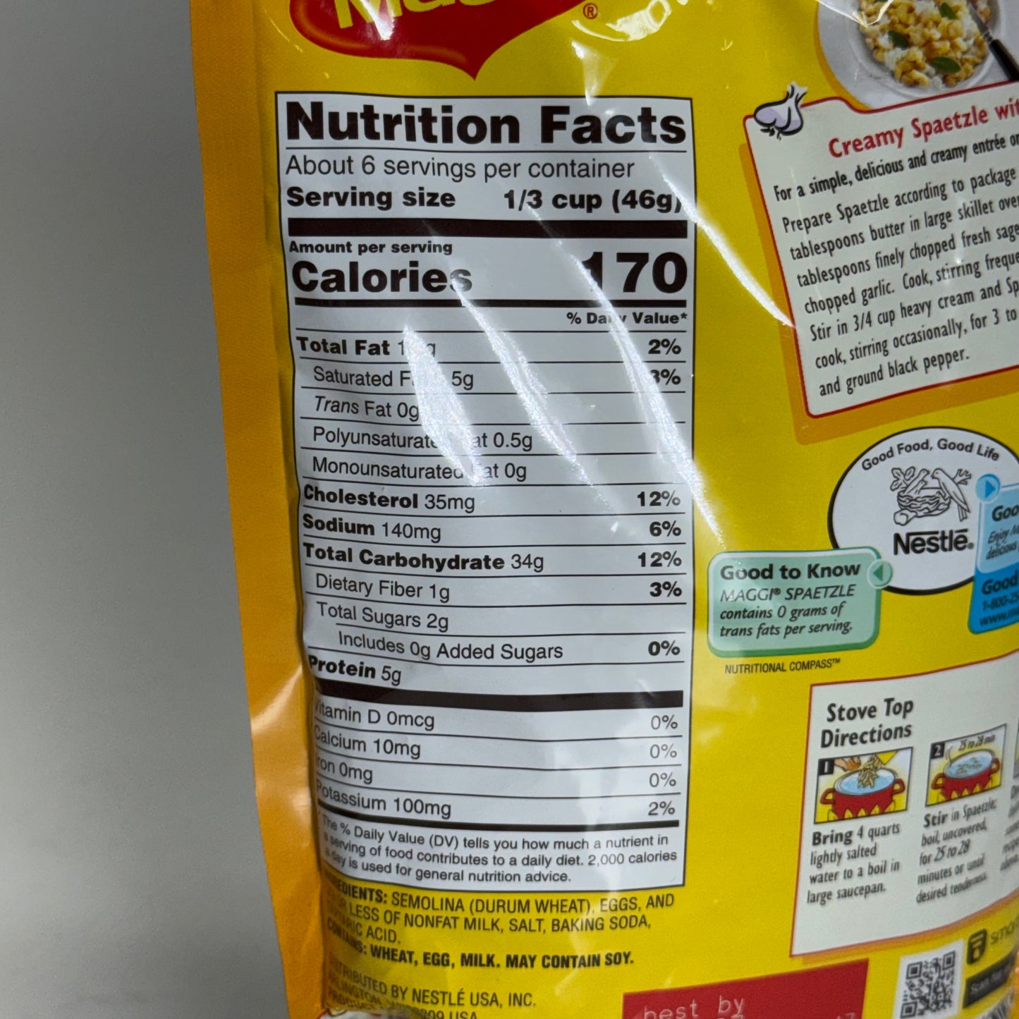 MAGGI (4 PACK) Spaetzle Authentic German Dumplings 10.5 oz. BB 03/27