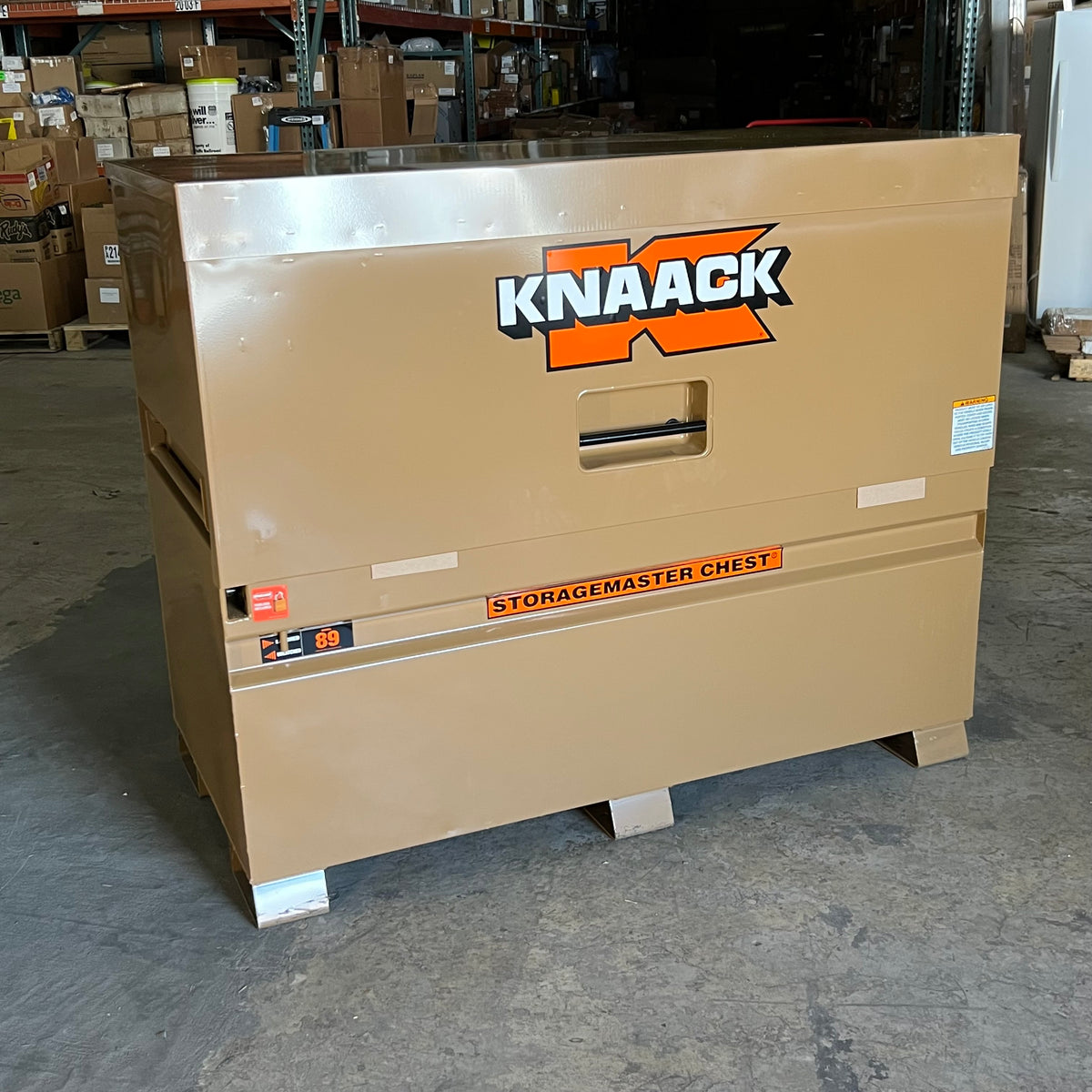 ZA@ KNAACK Storagemaster Jobsite Piano Box w/Junk Trunk Tool Box 89 Sz 61"L X 31"W X 50"H (New Other, Minor Cosmetic Damage)