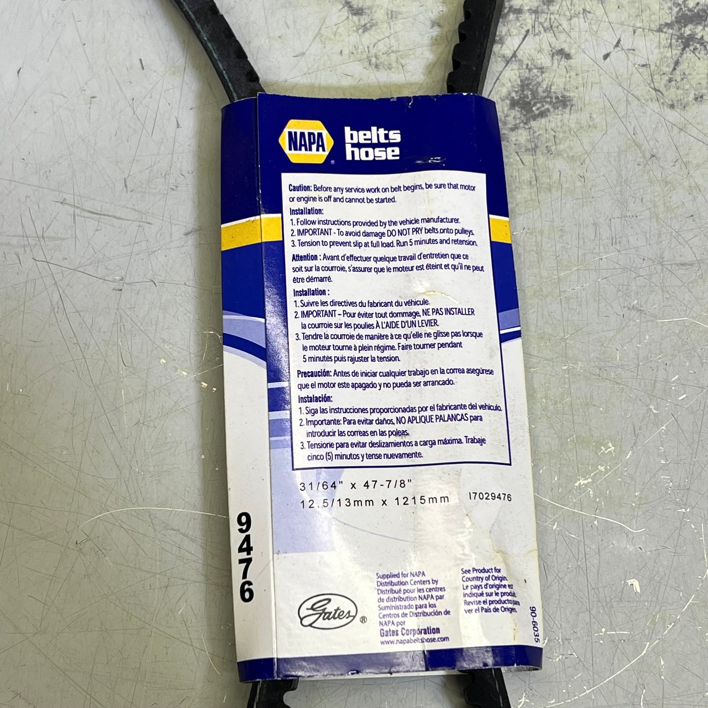 NAPA High Capacity V-Belt For Trucks & Tractors HC50 15/32" X 48 1/8" 259476