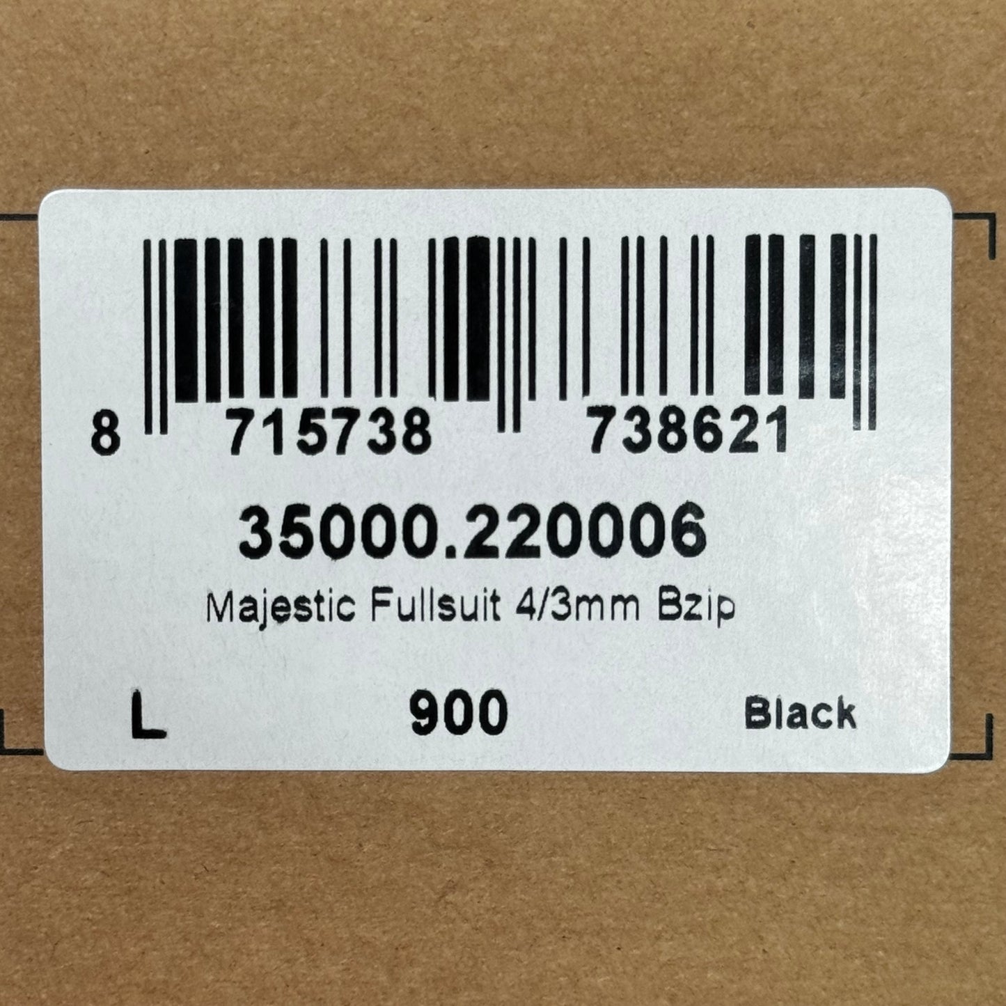 MYSTIC Majestic 2022 Fullsuit Back-zip Knitflex+ 4/3mm Sz L Black 35000.220006