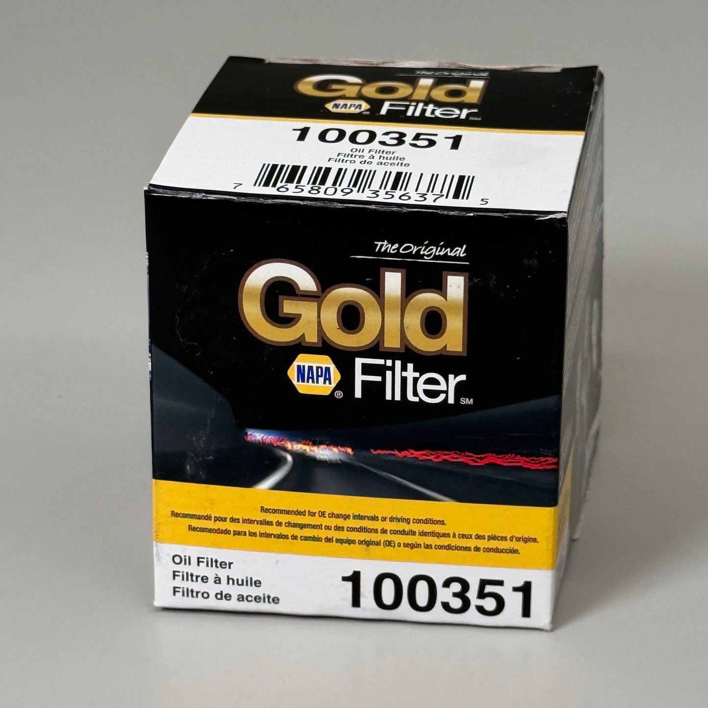 NAPA(2 PACK) The Original Gold Oil Filter Cellulose Material 1"-16 Thread 100357