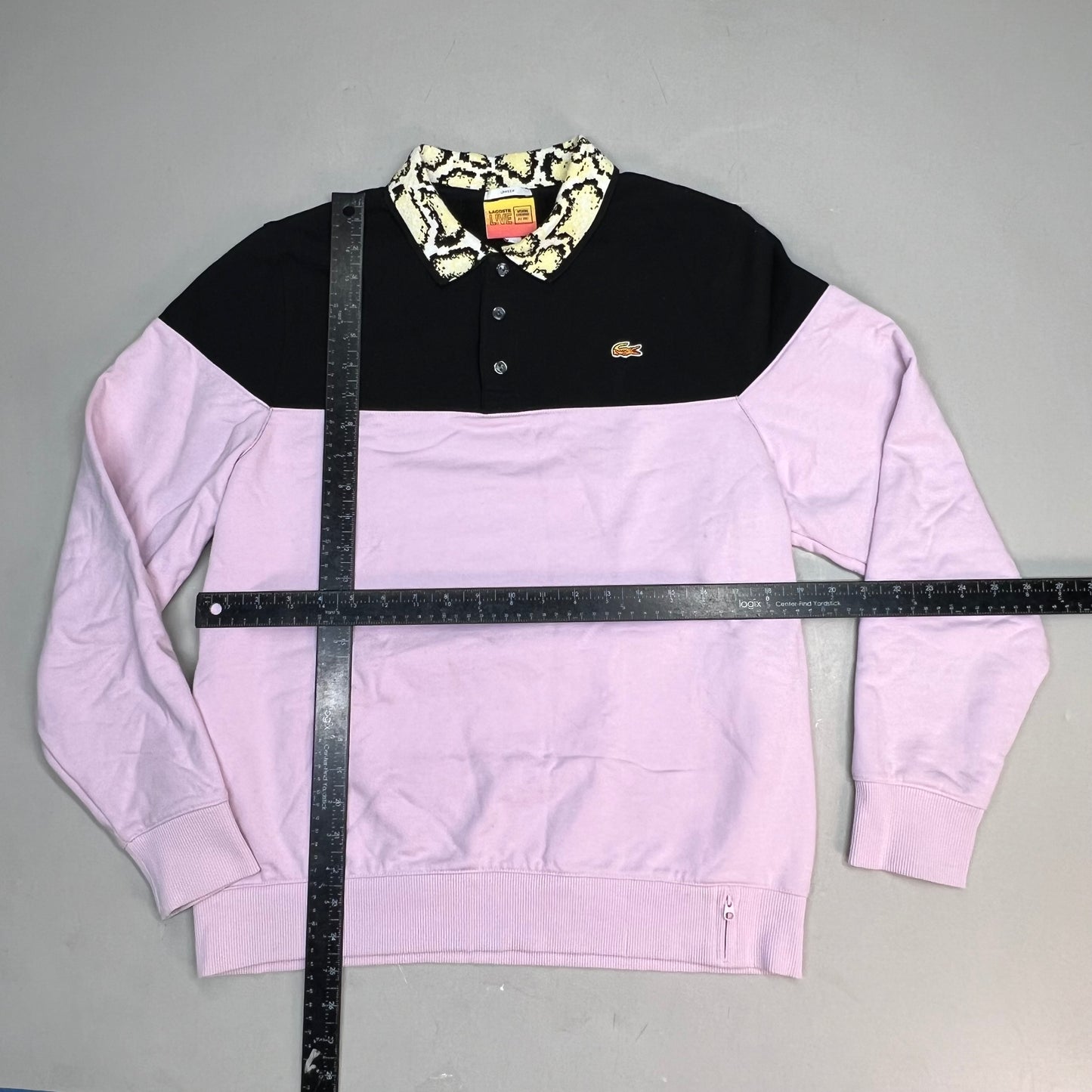 LACOSTE × OPENING CEREMONY 2002 Pull Over Sweatshirt Men's Sz L Pink/Black