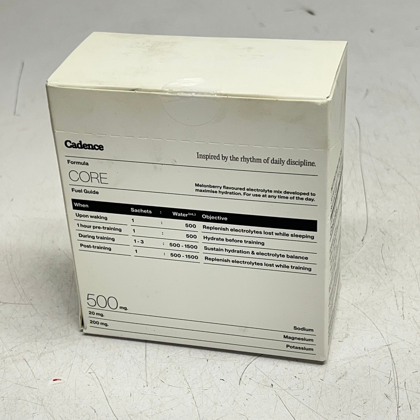 CANDENCE (30 SACHETS) Core Electrolyte Supplement Melonberry 0.18oz BB 09/27