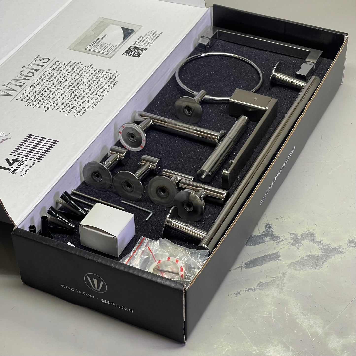 WINGITS Towel Bar, Toilet Paper Holders, Towel & Robe Hooks, Anchors, & More! Chrome